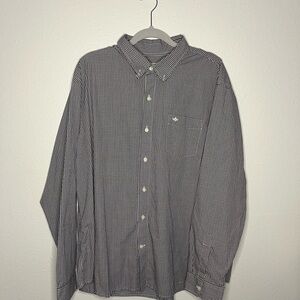 Dockers Black and White Casual Button Down Shirt